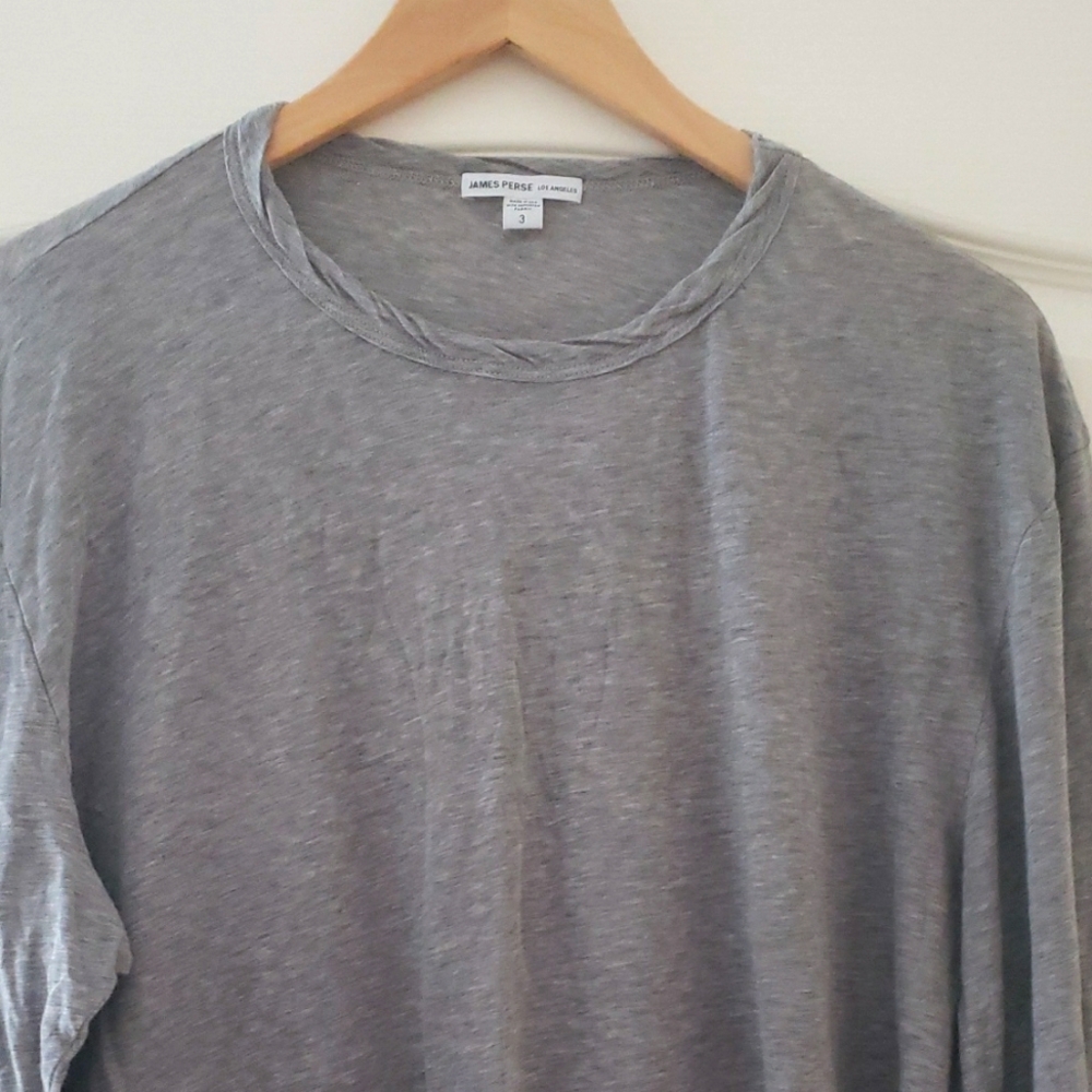 James Perse Gray Long Sleeve Tee